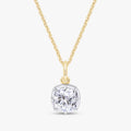 0.70 Carat Cushion Cut Lab Grown Diamond Solitaire Pendant Necklace