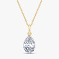 1.00 Carat Pear Shape Lab Grown Diamond Drop Pendant Necklace