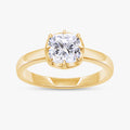 1.00 Carat Cushion Cut Lab Grown Diamond Solitaire Engagement Ring