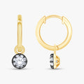 0.75 Carat Round Cut Lab Grown Diamond Drop Solitaire Earrings
