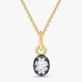0.75 Carat Oval Cut Lab Grown Diamond Solitaire Pendant Necklace Jewelry