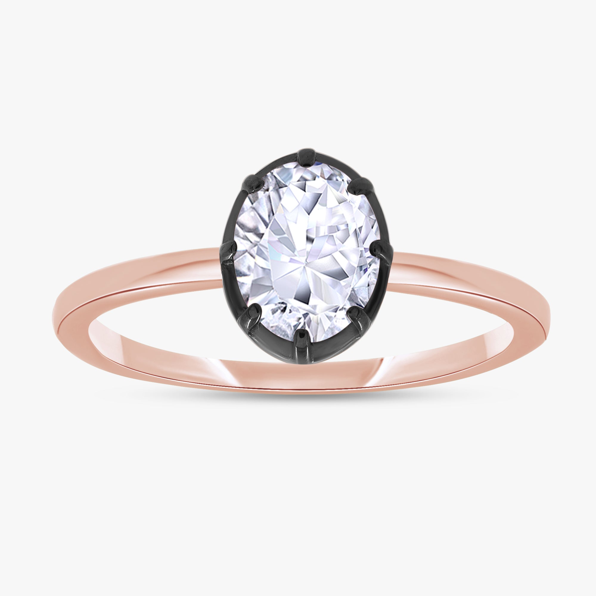 0.75 Carat Oval Cut Lab Grown Diamond Solitaire Engagement Ring