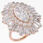 10.70 CTW Lab Grown Diamond Marquise Cut Cocktail Ring