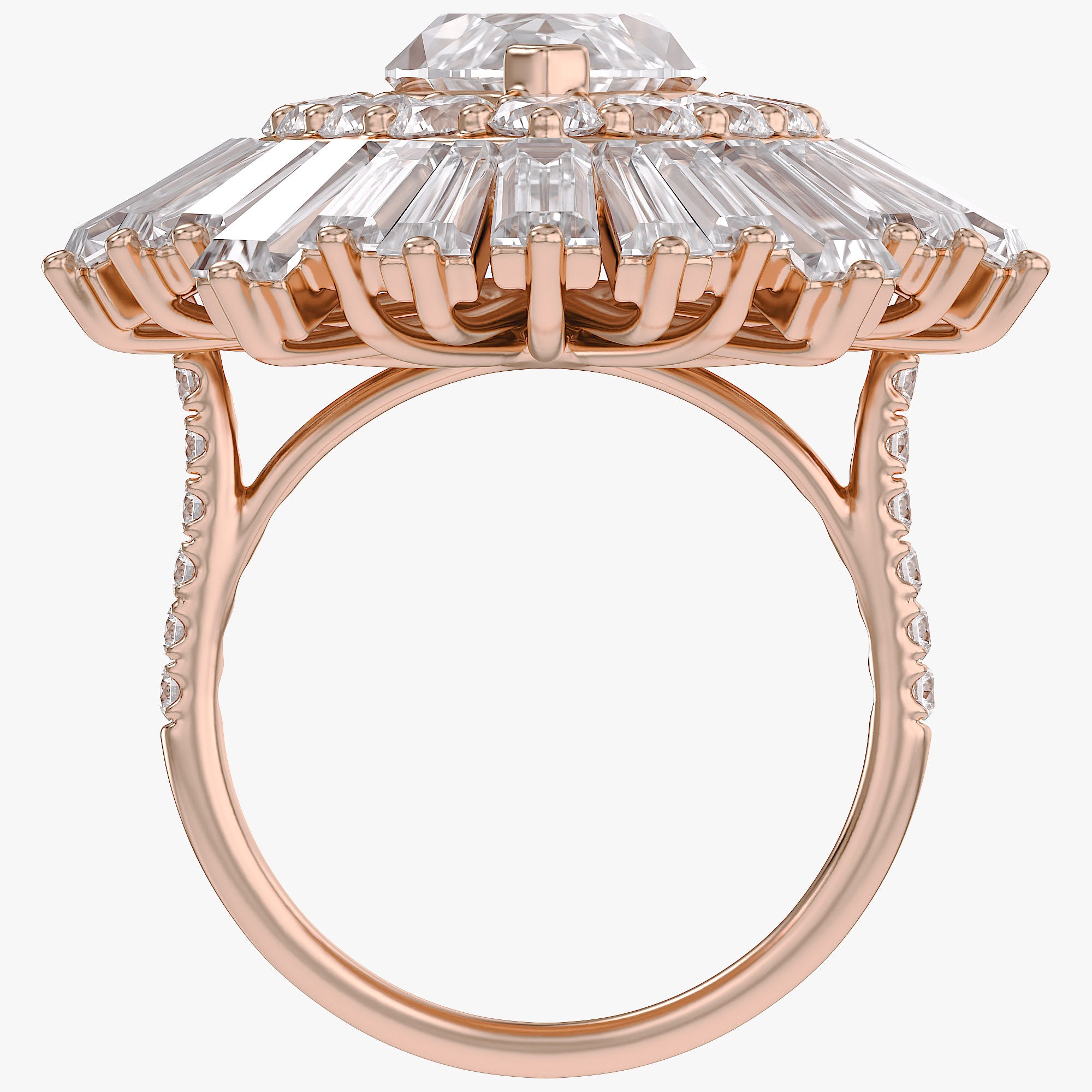 10.70 CTW Lab Grown Diamond Marquise Cut Cocktail Ring