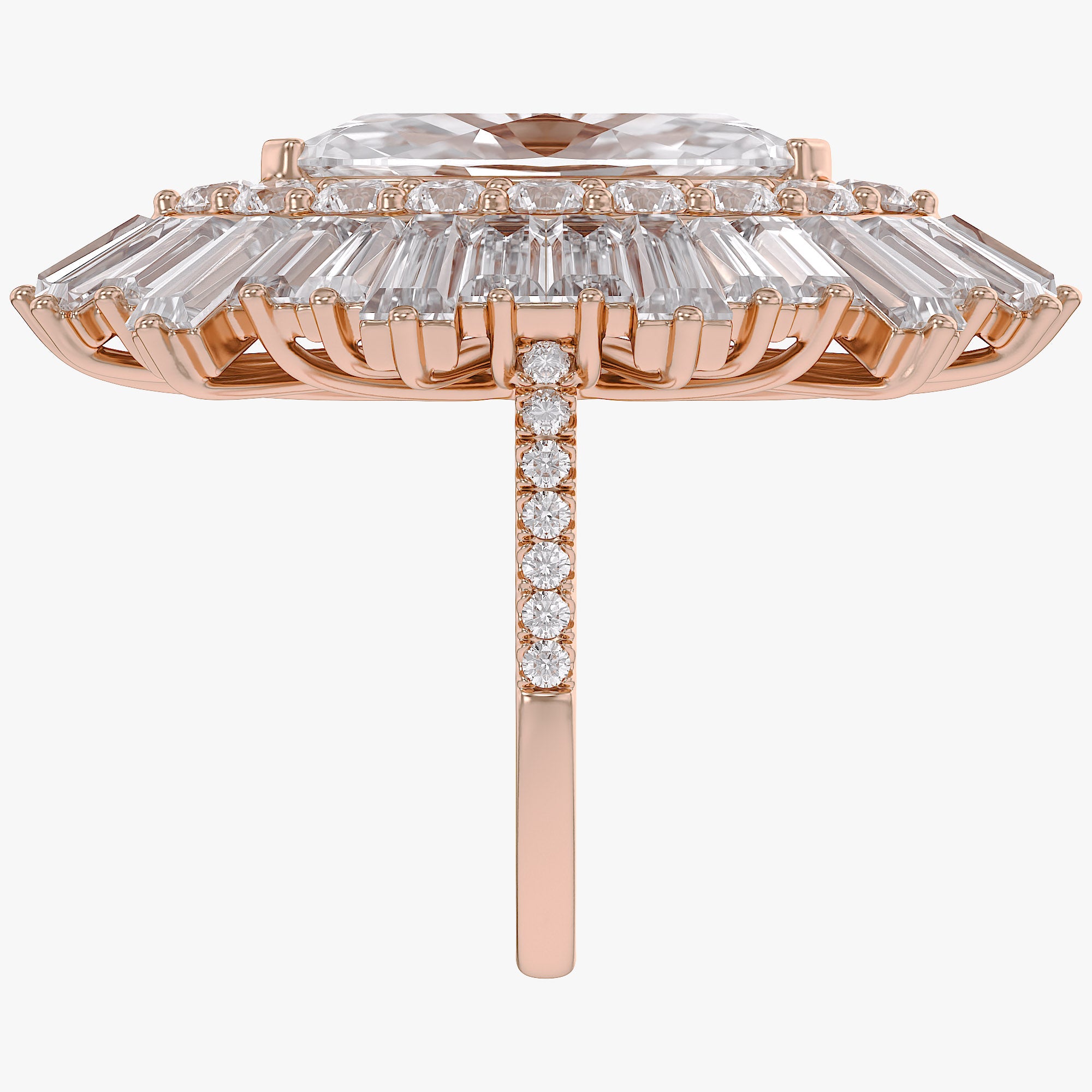 10.70 CTW Lab Grown Diamond Marquise Cut Cocktail Ring