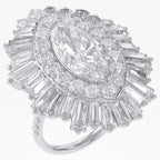 10.70 CTW Lab Grown Diamond Marquise Cut Cocktail Ring