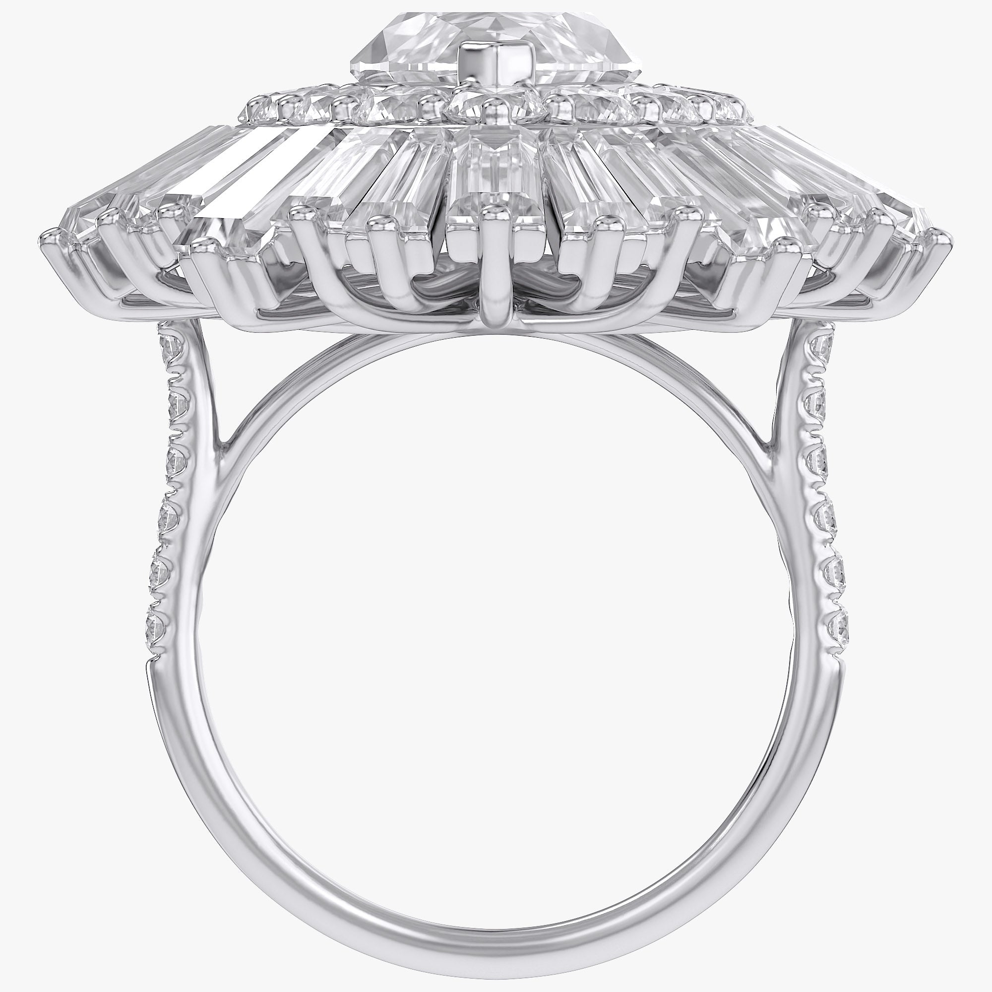 10.70 CTW Lab Grown Diamond Marquise Cut Cocktail Ring