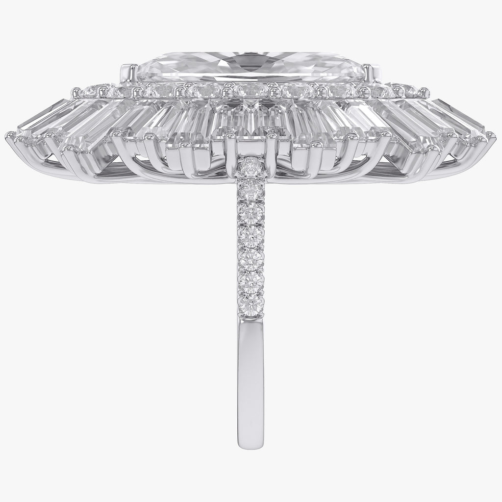 10.70 CTW Lab Grown Diamond Marquise Cut Cocktail Ring
