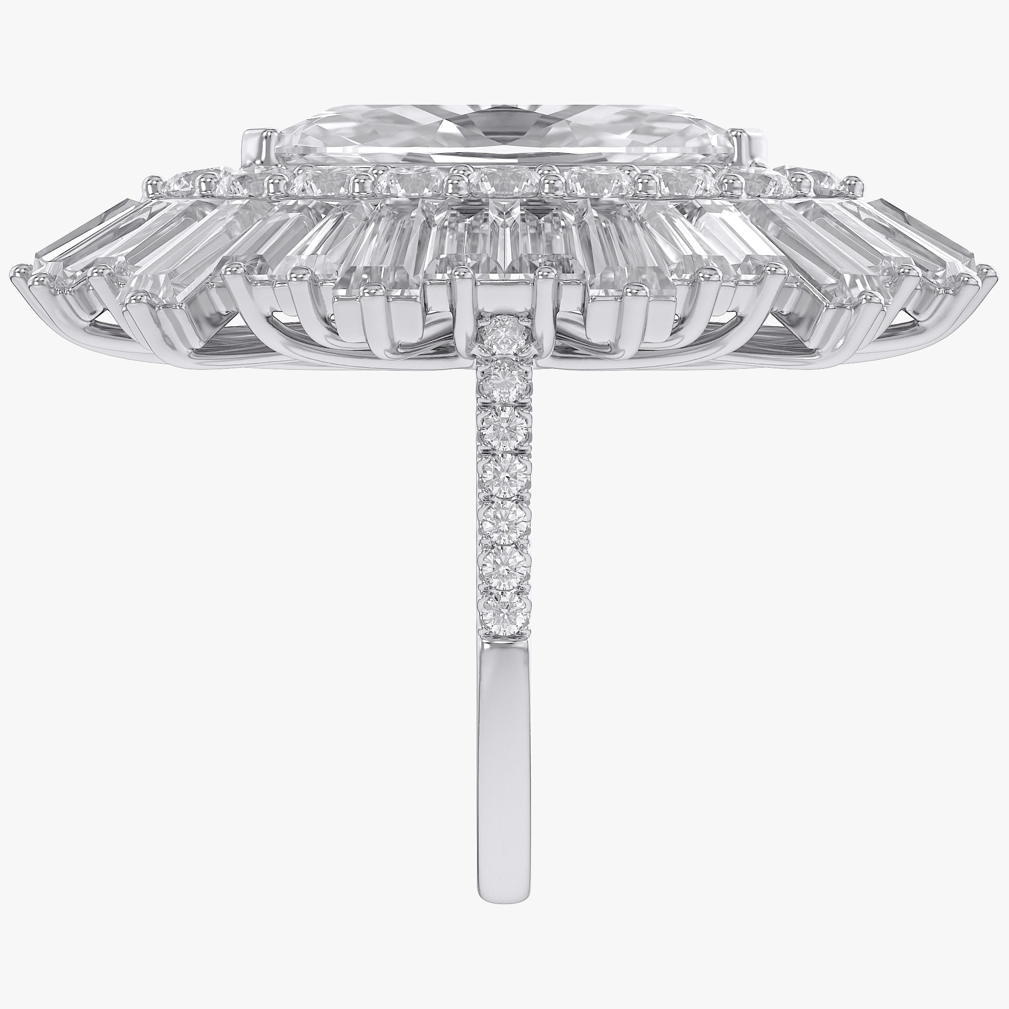 10.70 CTW Lab Grown Diamond Marquise Cut Cocktail Ring