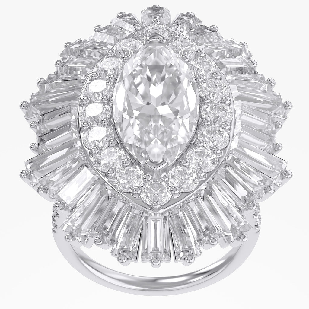 10.70 CTW Lab Grown Diamond Marquise Cut Cocktail Ring