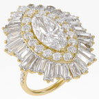10.70 CTW Lab Grown Diamond Marquise Cut Cocktail Ring