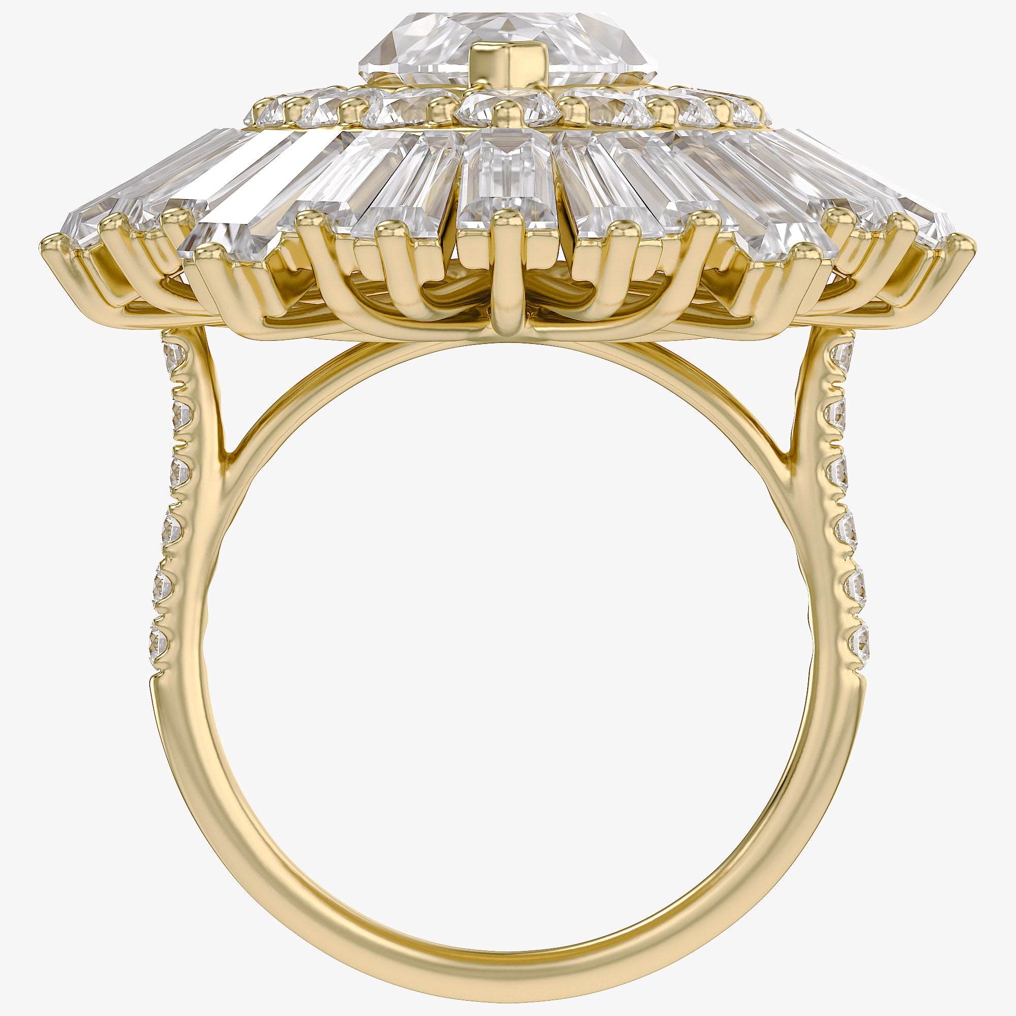 10.70 CTW Lab Grown Diamond Marquise Cut Cocktail Ring