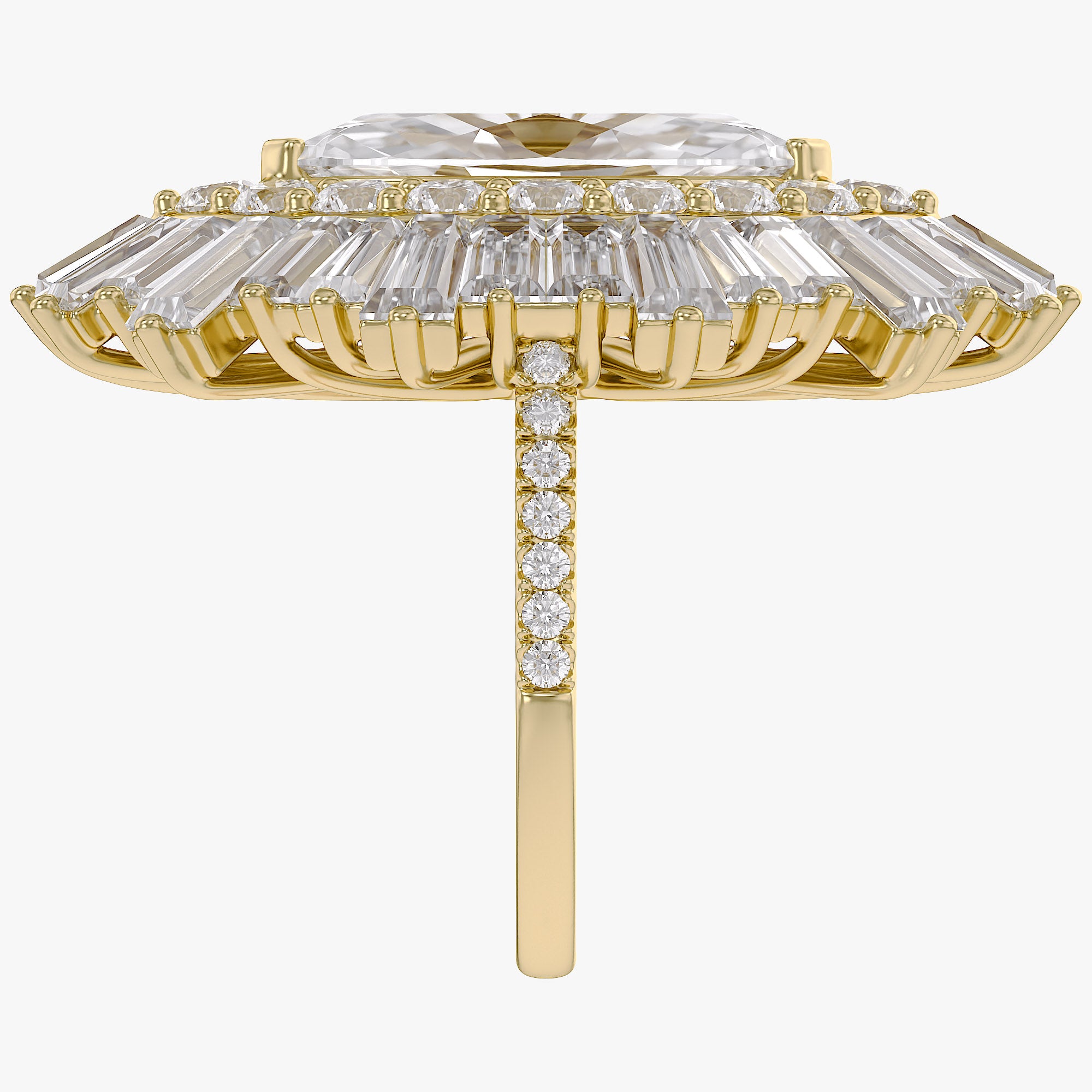 10.70 CTW Lab Grown Diamond Marquise Cut Cocktail Ring