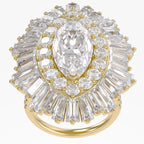 10.70 CTW Lab Grown Diamond Marquise Cut Cocktail Ring