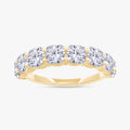 2.45 Carat Cushion Cut Lab Grown Diamond Half Eternity Engagement Ring