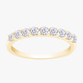 0.50 Carat Round Cut Lab Grown Diamond 9-Stone Engagement Ring