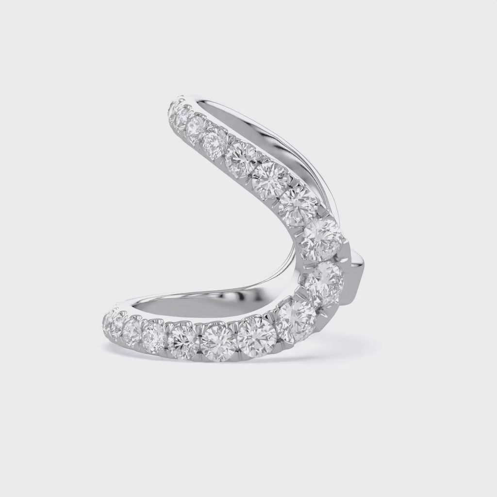 1.75 Carat Round Cut Lab Grown Diamond Split Shank Engagement Ring