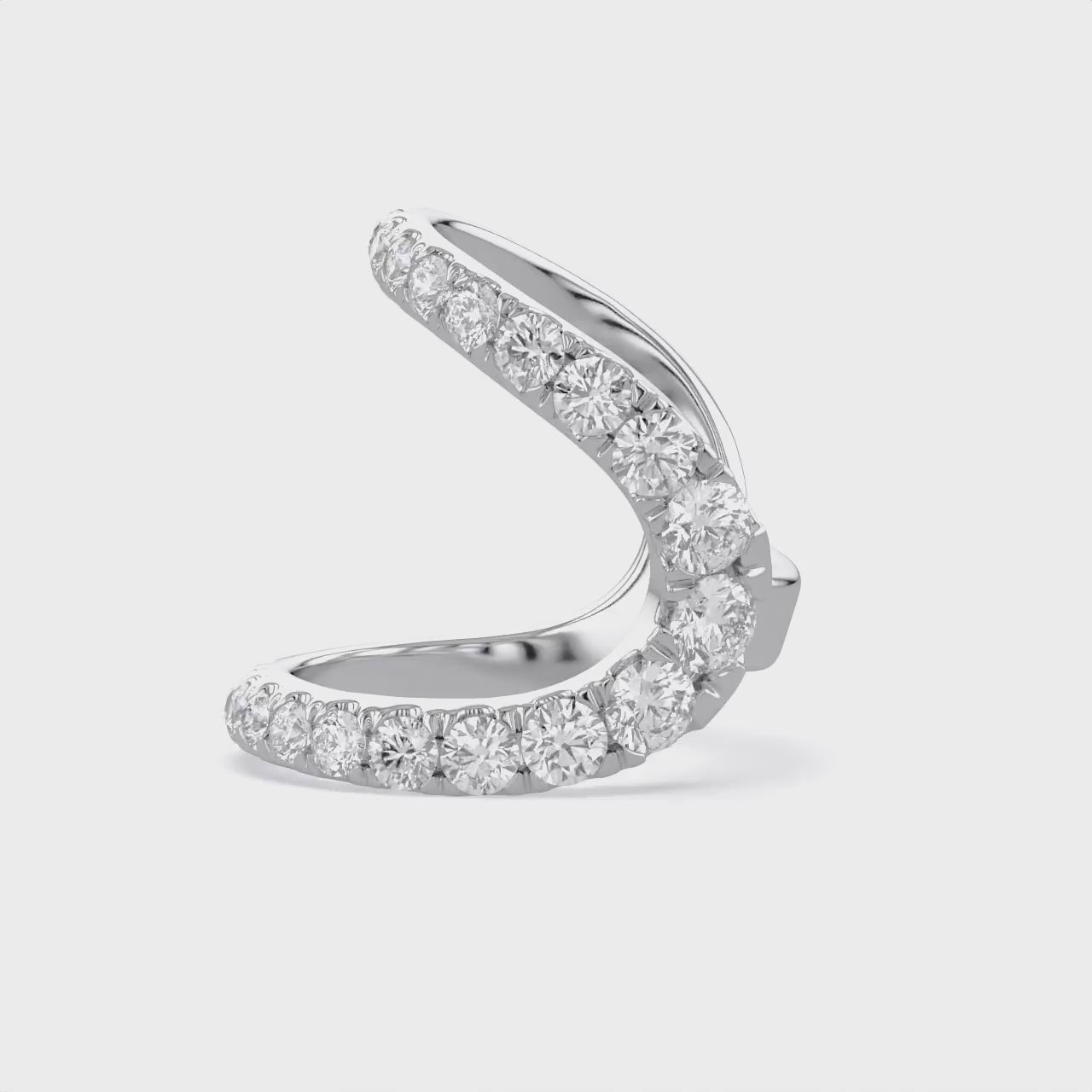 1.75 Carat Round Cut Lab Grown Diamond Split Shank Engagement Ring