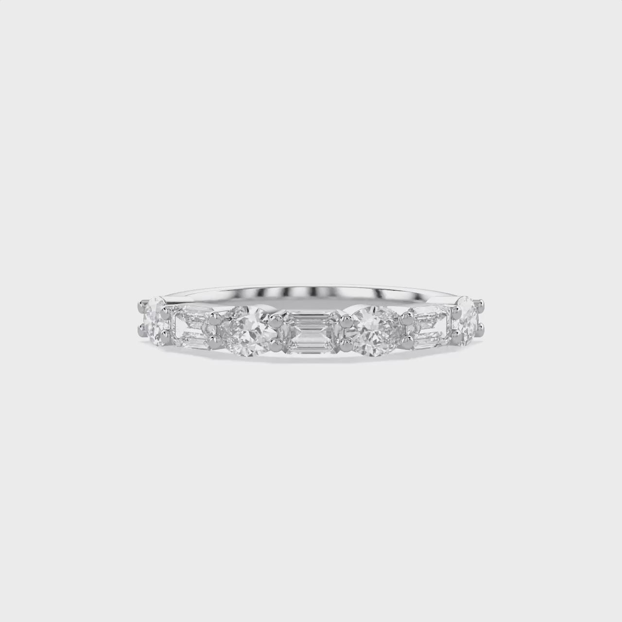 1.05 Carat Lab Grown Diamond 7 Stone Engagement Ring