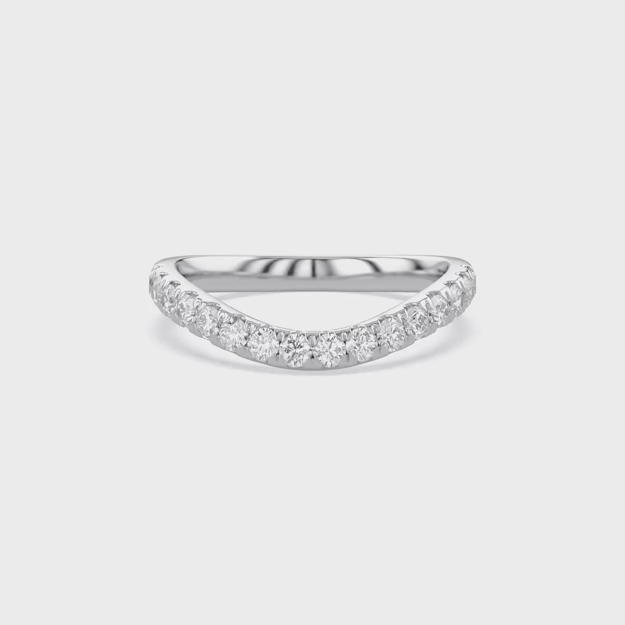 1.07 Carat Round Cut Lab Grown Diamond Band Ring