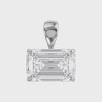 2.00 CTW Emerald Cut Lab Grown Diamond Solitaire Pendant