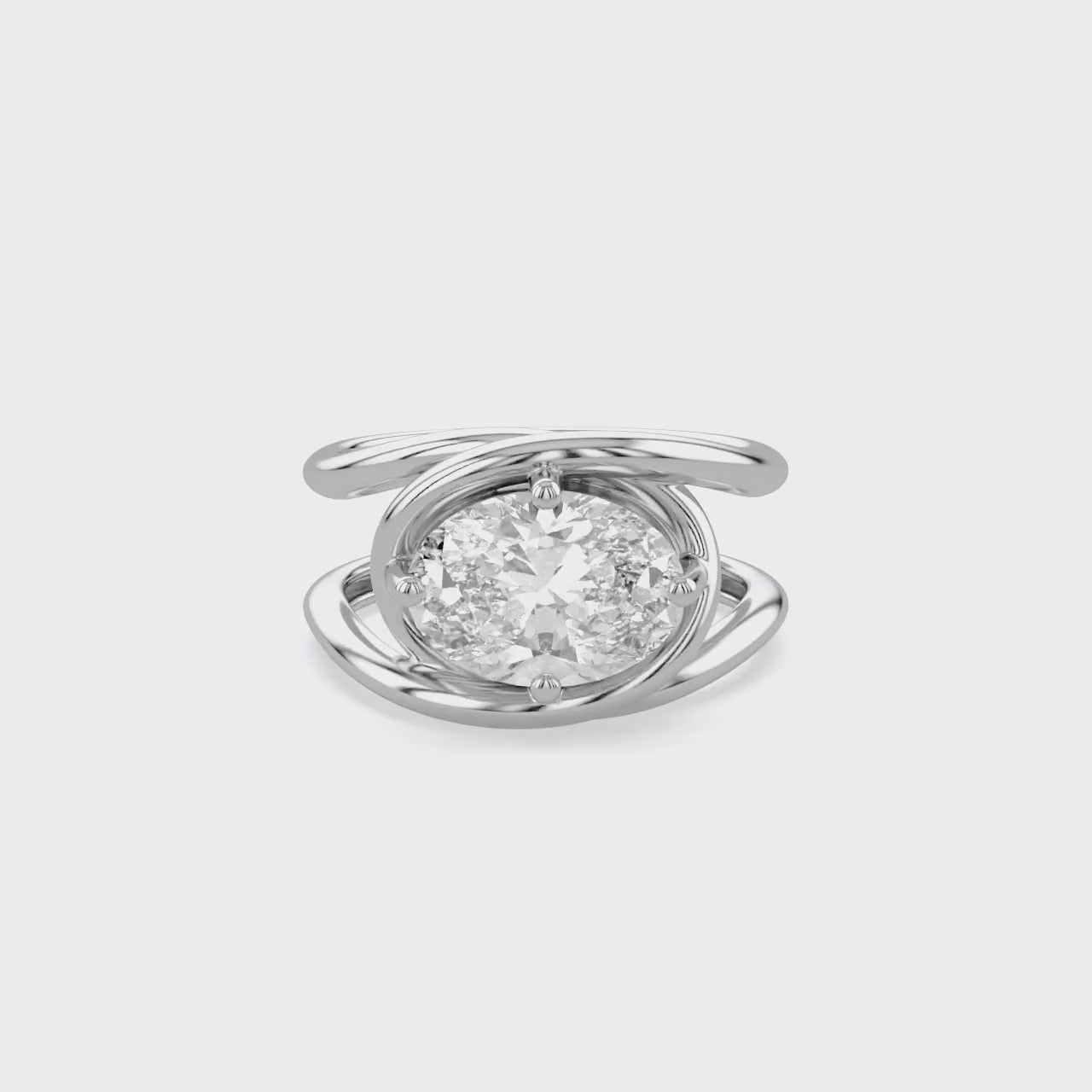2.25 Carat Oval Cut Lab Grown Diamond Solitaire Ring