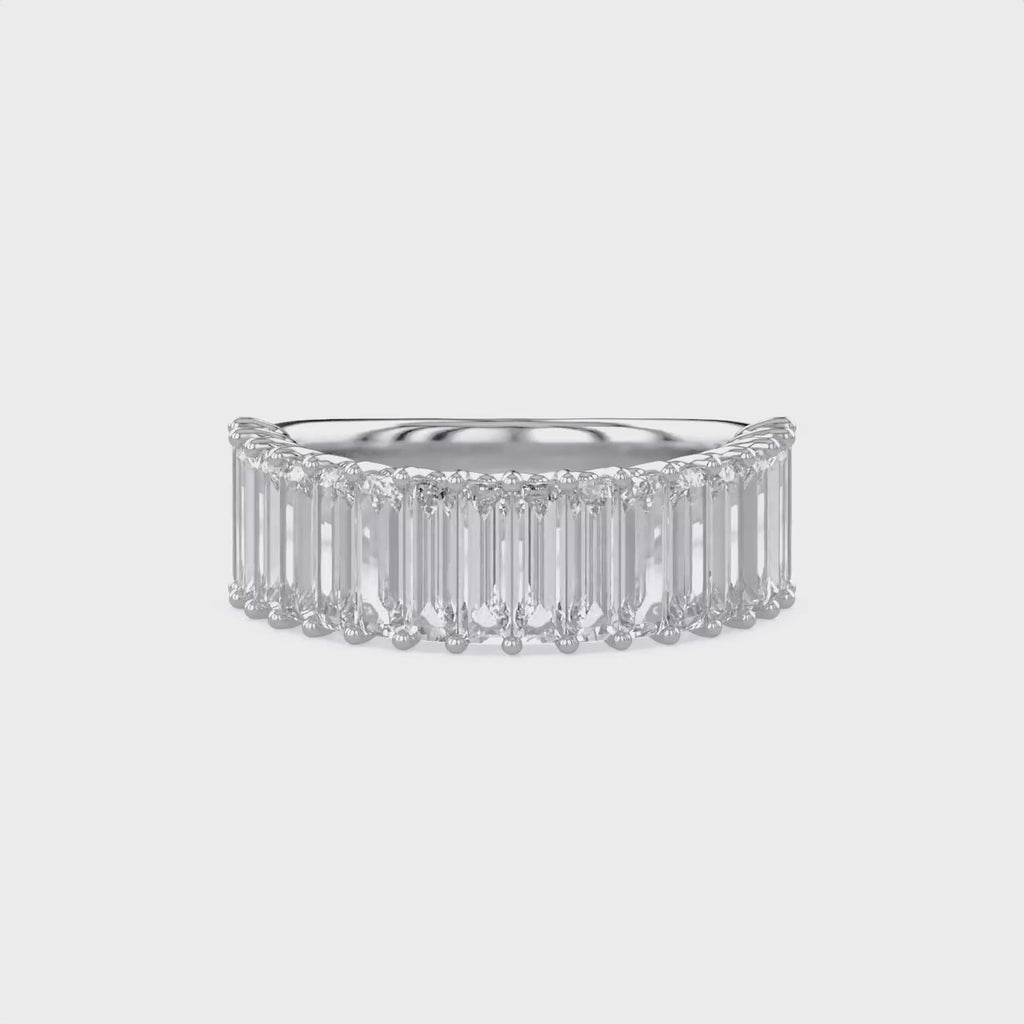 Baguette Shape 2.65 Carat Lab Grown Diamond Engagement Ring