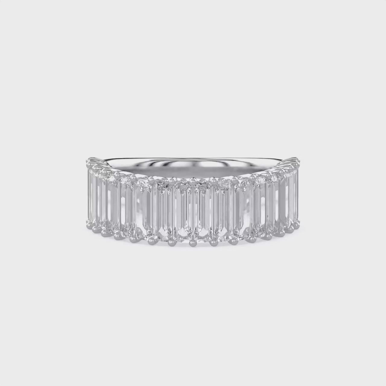 Baguette Shape 2.65 Carat Lab Grown Diamond Engagement Ring
