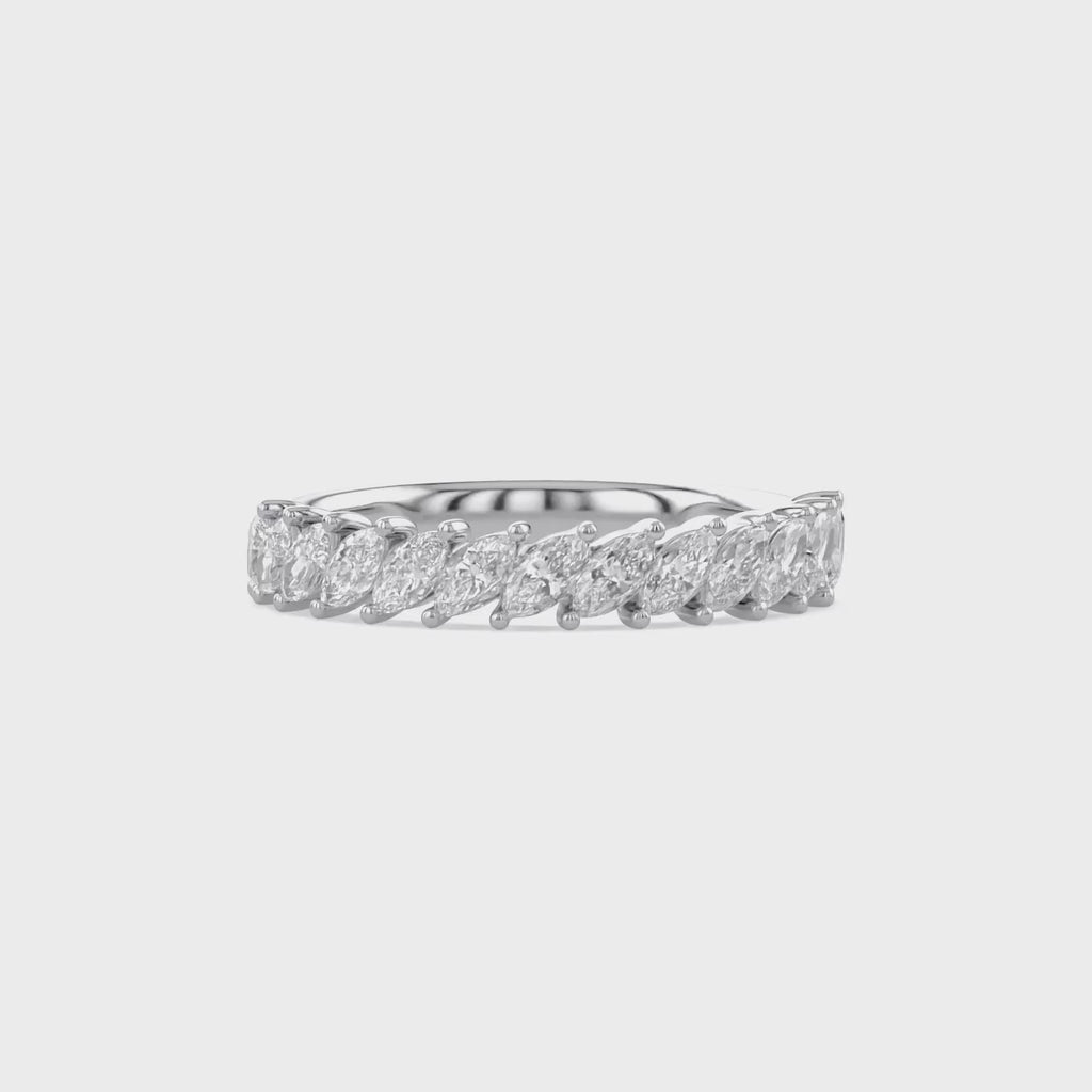 0.78 CTW Marquise Cut Lab Grown Diamond Eternity Ring