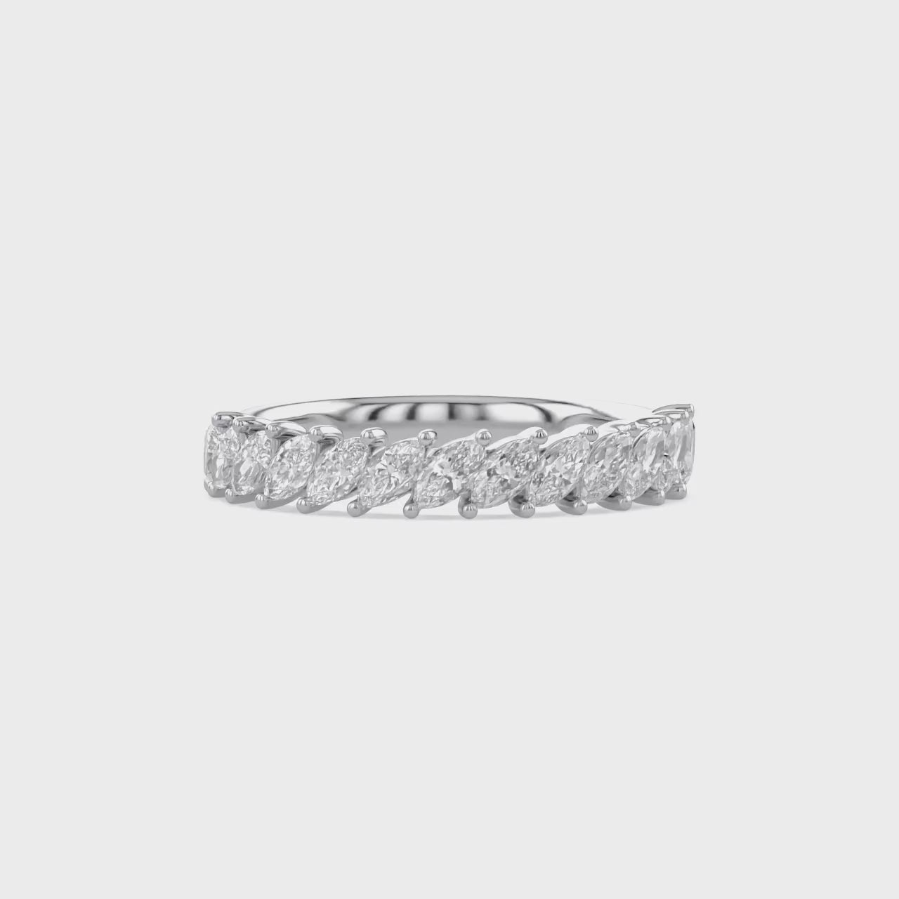 0.78 CTW Marquise Cut Lab Grown Diamond Eternity Ring
