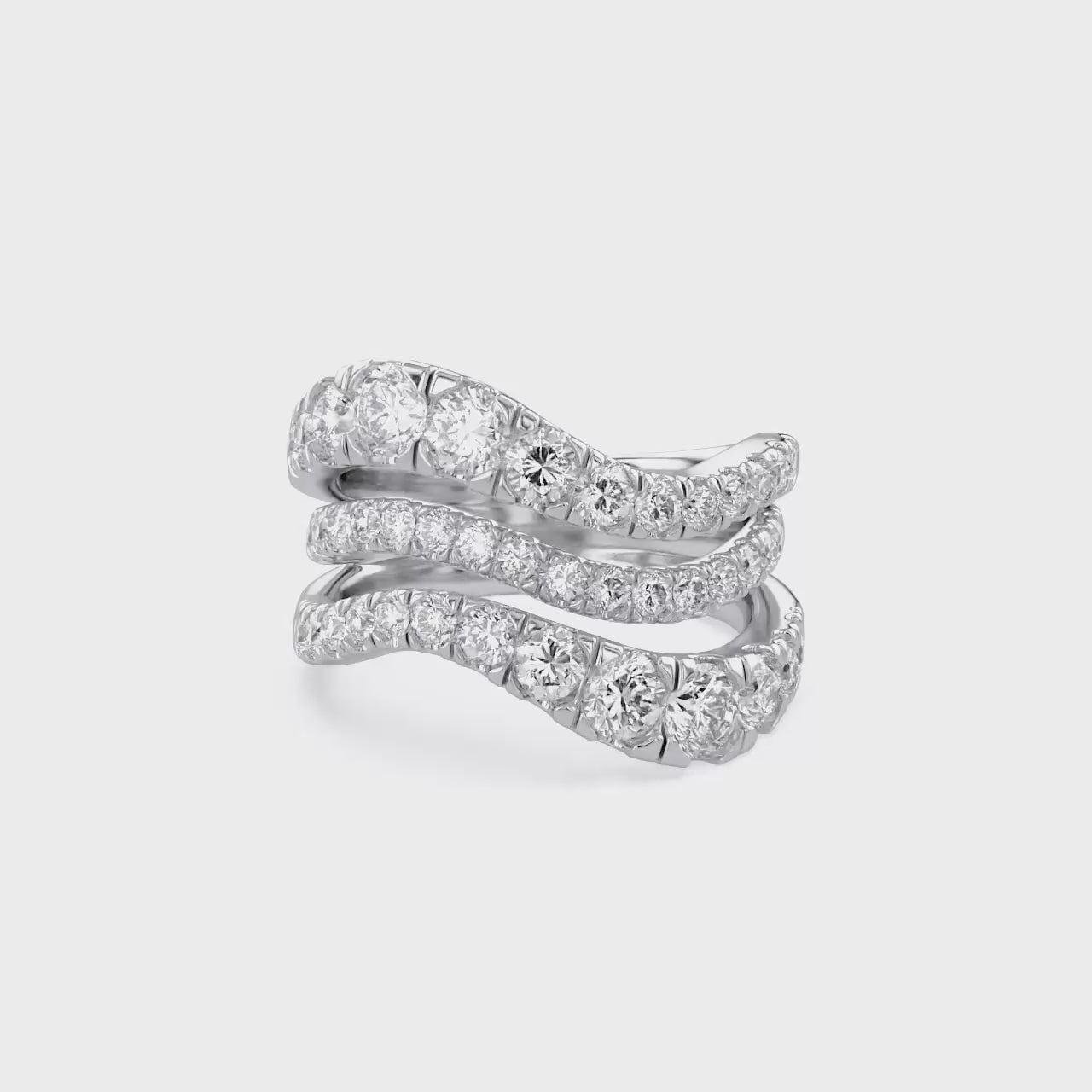 2.85 Carat Round Cut Lab Grown Diamond Split Shank Engagement Ring