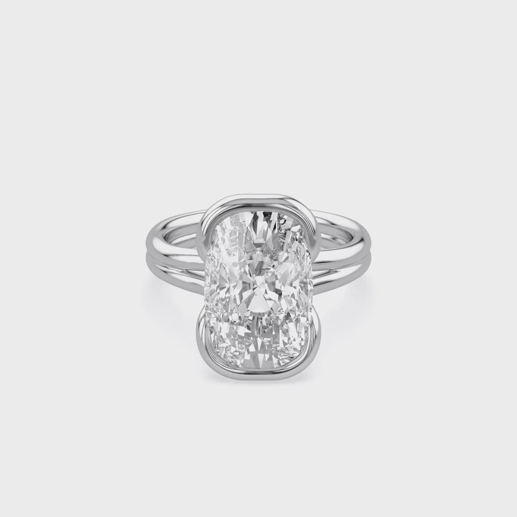 5.00 CTW Oval Cut Lab-Grown Diamond Solitaire Ring
