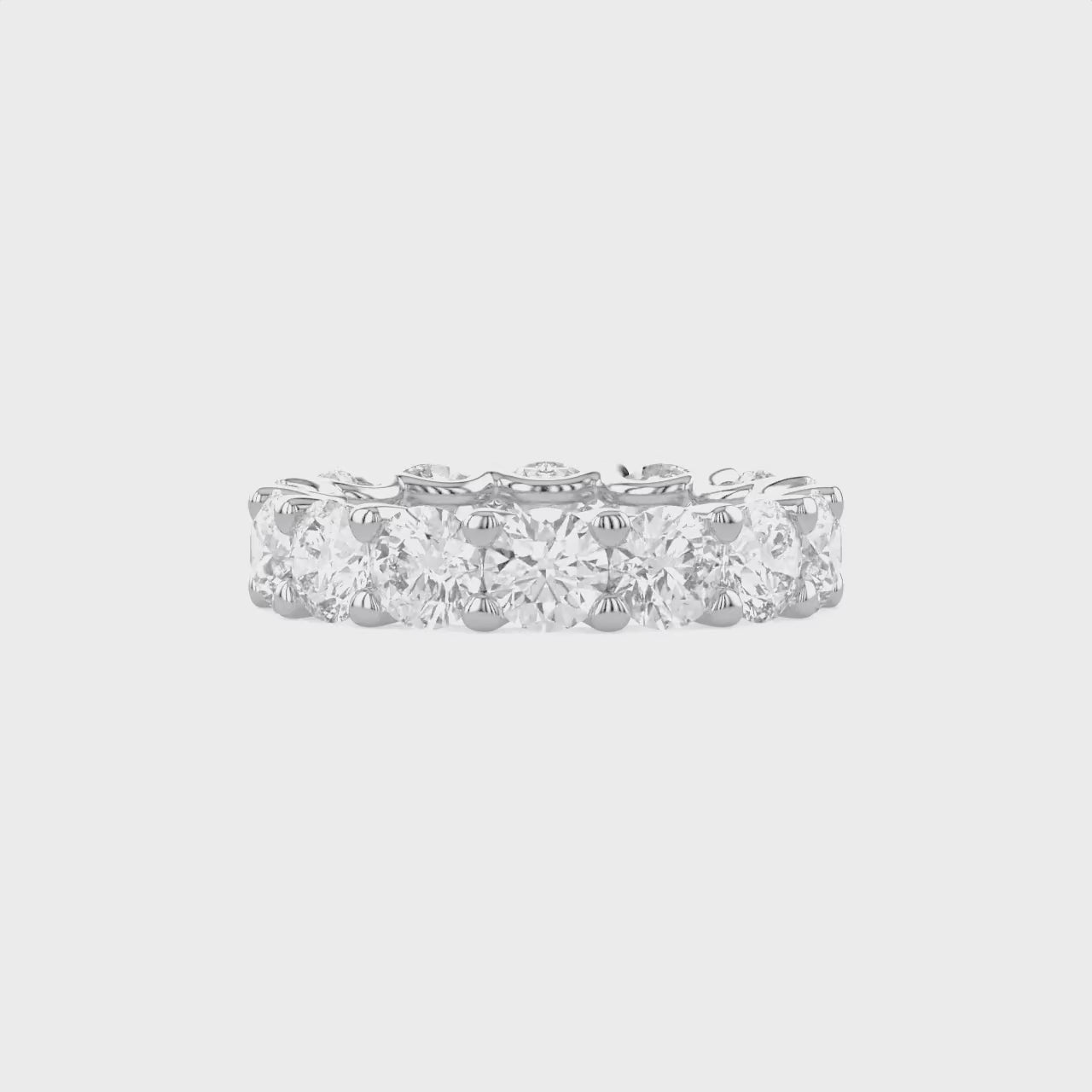 5.30 Carat Round Cut Lab Grown Diamond Full Eternity Band Ring