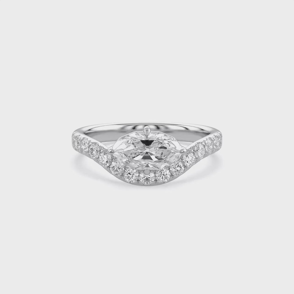 1.50 Carat Lab Grown Diamond Twisted Engagement Ring