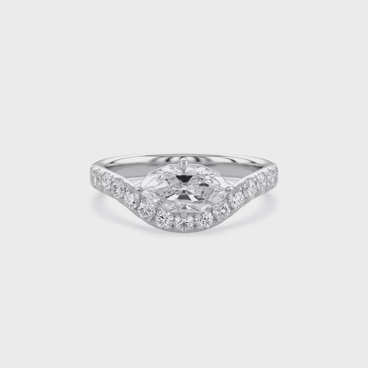 1.50 Carat Lab Grown Diamond Twisted Engagement Ring