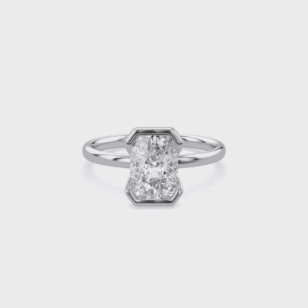 2.00 Carat Radiant Cut Lab Grown Diamond Solitaire Engagement Ring
