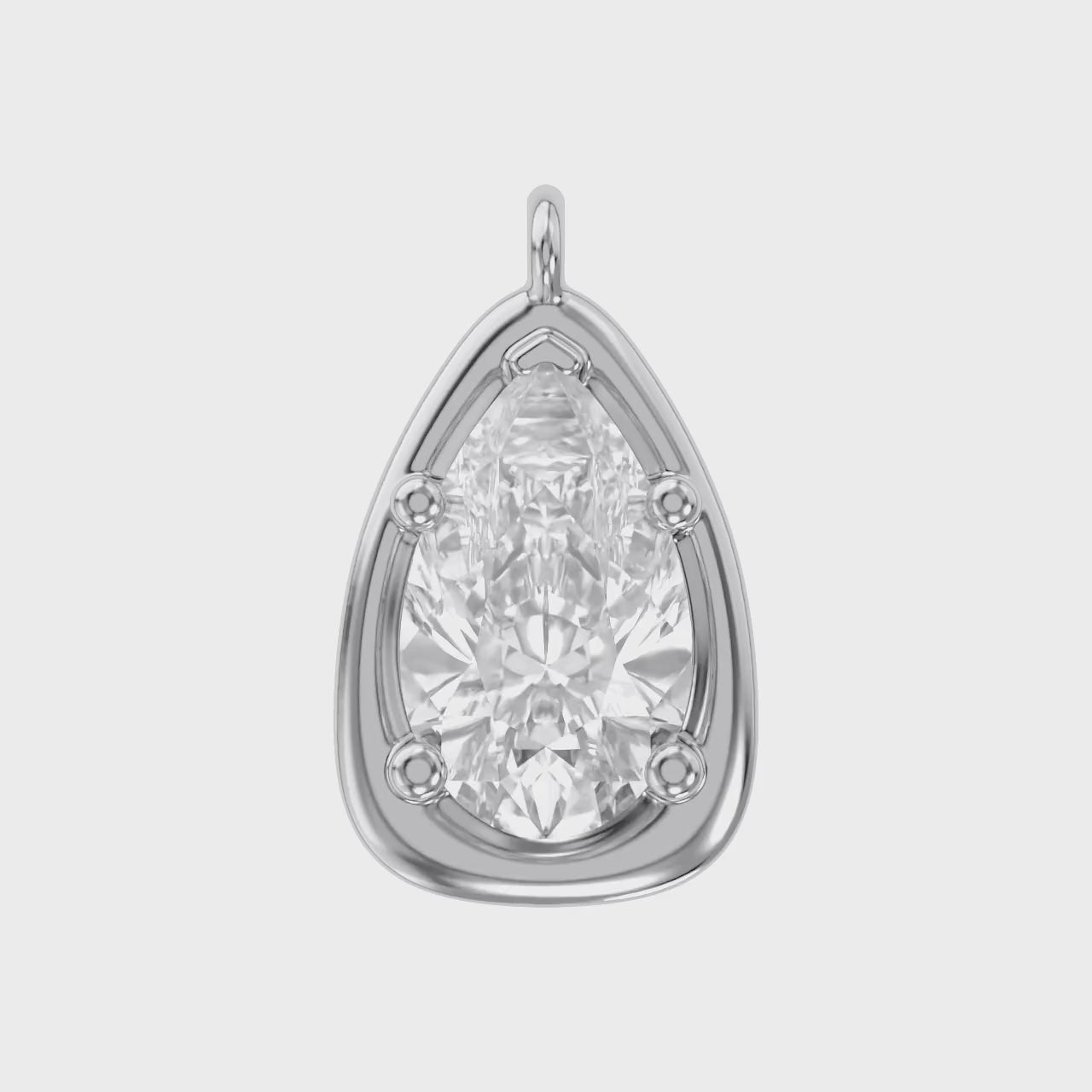 0.95 CTW Pear Shape Lab-Grown Diamond Solitaire Pendant